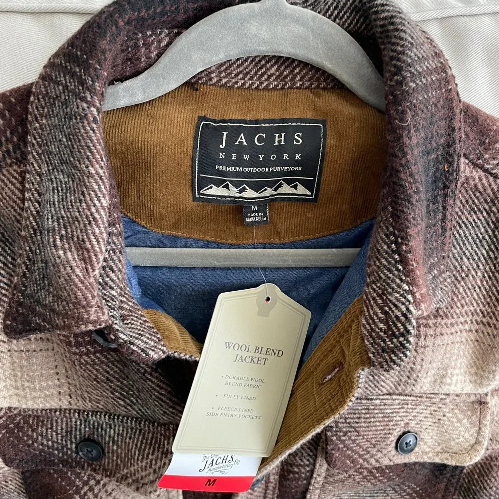 NWT Jachs New York Wool Blend Plaid Jacket Shacket - Picture 7 of 9